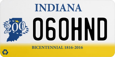 IN license plate 060HND