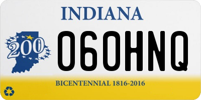 IN license plate 060HNQ