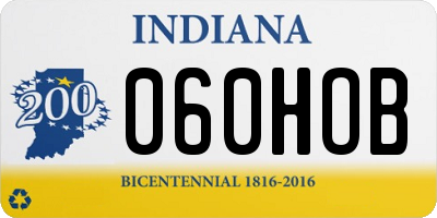 IN license plate 060HOB