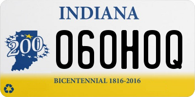 IN license plate 060HOQ