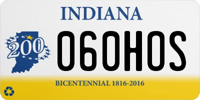 IN license plate 060HOS