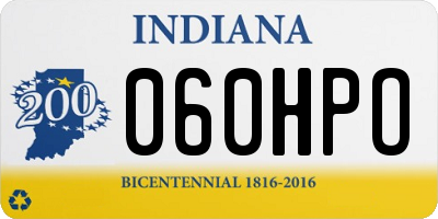 IN license plate 060HPO
