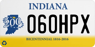 IN license plate 060HPX