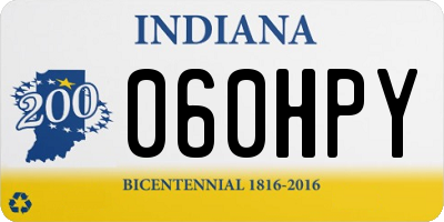 IN license plate 060HPY