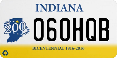 IN license plate 060HQB