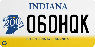 IN license plate 060HQK