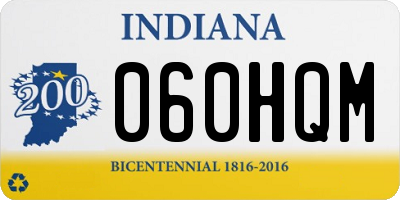 IN license plate 060HQM