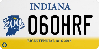 IN license plate 060HRF
