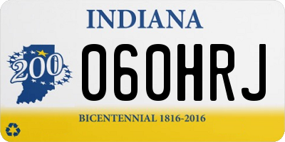 IN license plate 060HRJ
