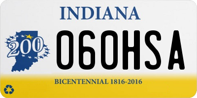 IN license plate 060HSA