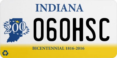 IN license plate 060HSC