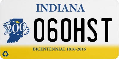 IN license plate 060HST