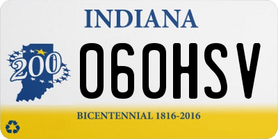 IN license plate 060HSV