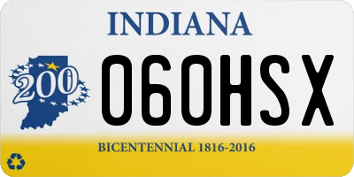 IN license plate 060HSX