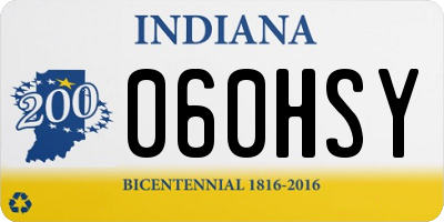 IN license plate 060HSY