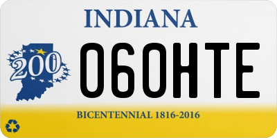 IN license plate 060HTE