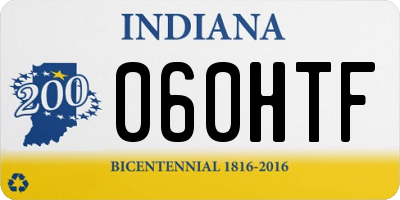IN license plate 060HTF