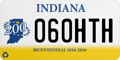 IN license plate 060HTH
