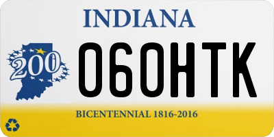IN license plate 060HTK
