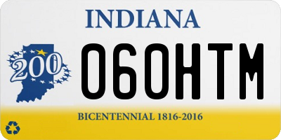 IN license plate 060HTM
