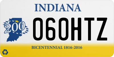 IN license plate 060HTZ