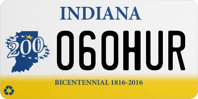 IN license plate 060HUR
