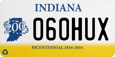 IN license plate 060HUX