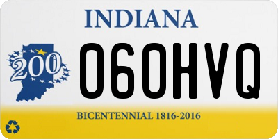 IN license plate 060HVQ