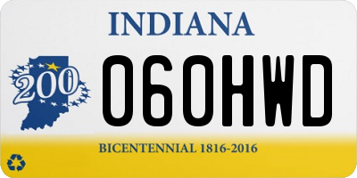 IN license plate 060HWD