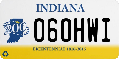 IN license plate 060HWI
