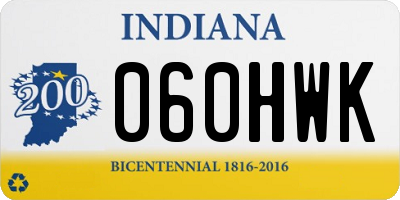IN license plate 060HWK