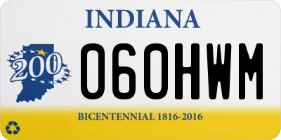 IN license plate 060HWM