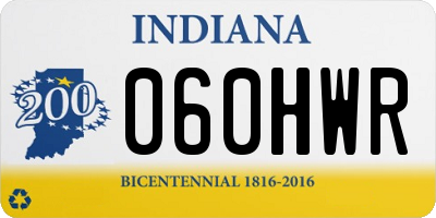 IN license plate 060HWR