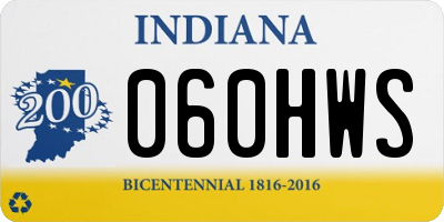 IN license plate 060HWS