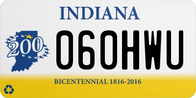 IN license plate 060HWU