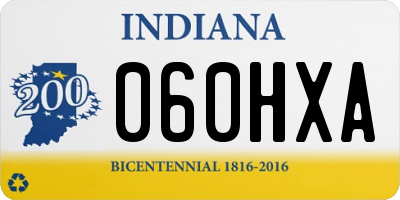 IN license plate 060HXA