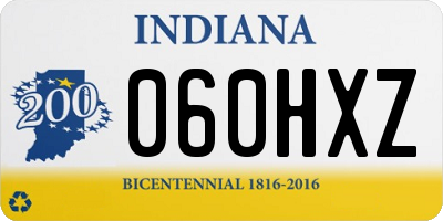 IN license plate 060HXZ