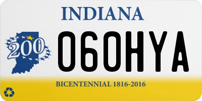 IN license plate 060HYA