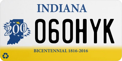 IN license plate 060HYK