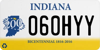 IN license plate 060HYY