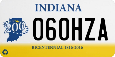 IN license plate 060HZA