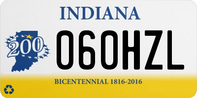 IN license plate 060HZL