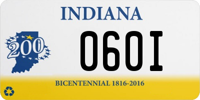 IN license plate 060I