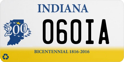 IN license plate 060IA