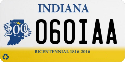 IN license plate 060IAA