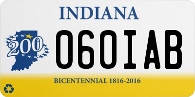 IN license plate 060IAB