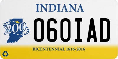 IN license plate 060IAD