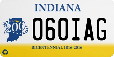 IN license plate 060IAG