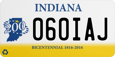 IN license plate 060IAJ