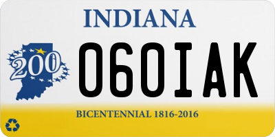 IN license plate 060IAK